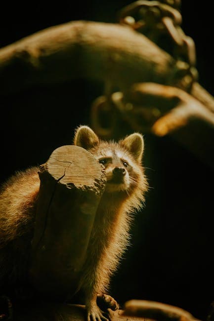 Raccoon on a tree branch — a common backyard chicken predator